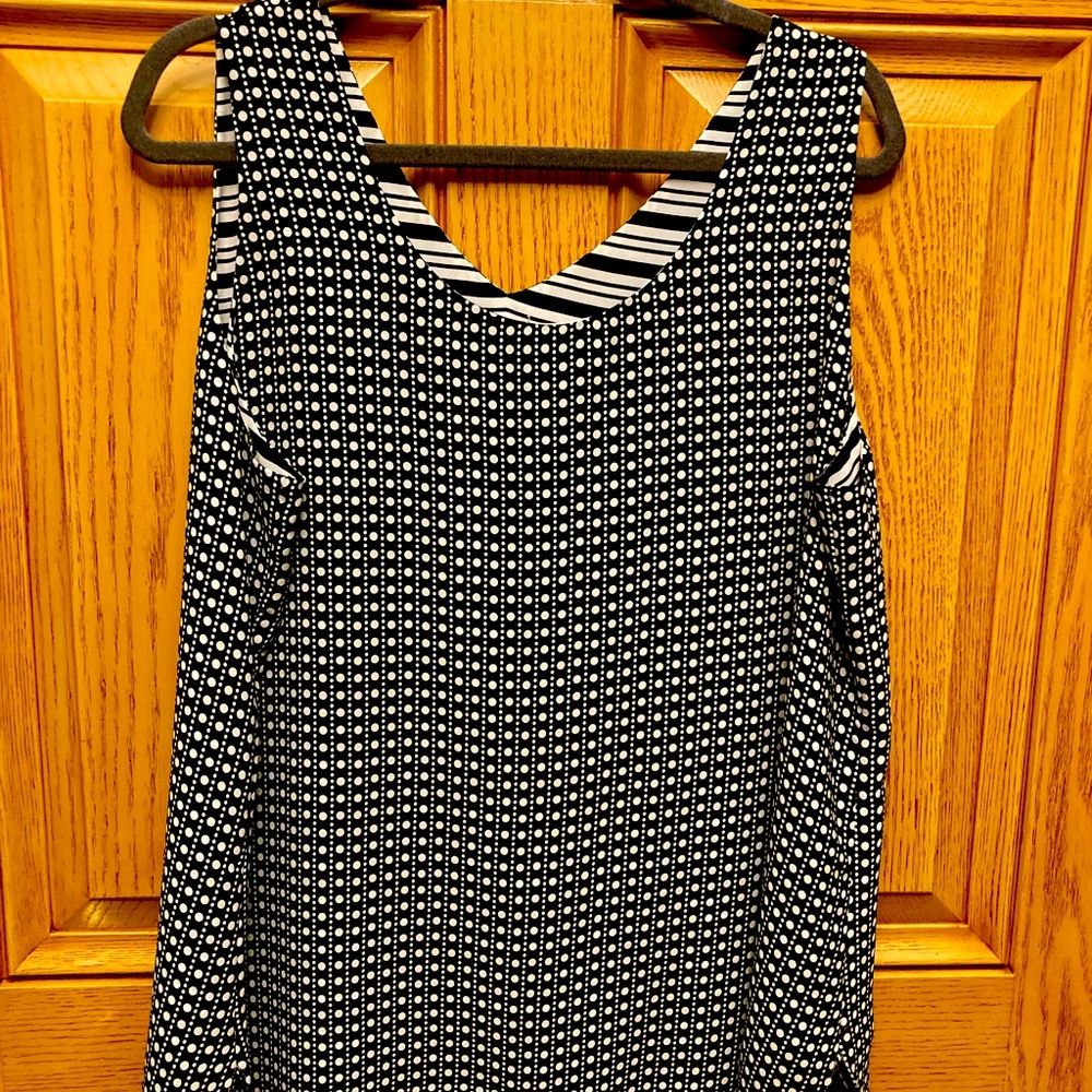 Chicos Reversible Tank Top in Black and White